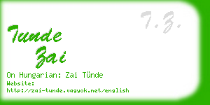 tunde zai business card
